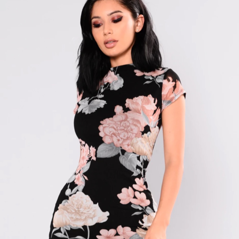 Fashion Nova Floral Midi Dress - Picture 4 of 9